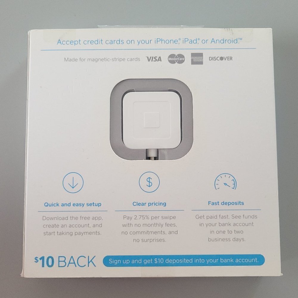 NEW Square Credit Card Reader Mobile Plug In White - Picture 3 of 6